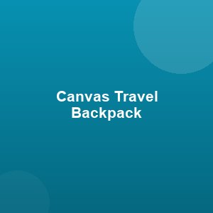 Canvas Travel Backpack