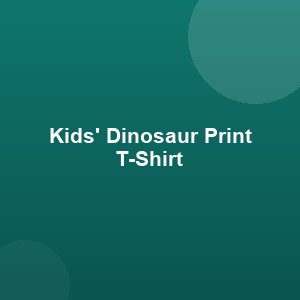 Kids' Dinosaur Print T-Shirt