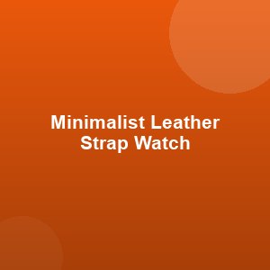 Minimalist Leather Strap Watch