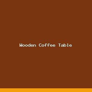 Wooden Coffee Table